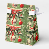 Retro Vintage Kerstmis: Mid Century Yuletide 3 Bedankdoosjes (Achterkant)