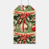 Retro Vintage Kerstmis: Mid Century Yuletide 3 Cadeaulabel (Achterkant)
