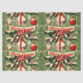 Retro Vintage Kerstmis: Mid Century Yuletide 3 Tissuepapier (Voorkant)