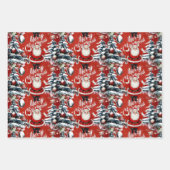 Retro Vintage Kerstmis: Mid Century Yuletide Inpakpapier Vel (Voorkant)