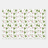 Retro Vintage Kerstmis Pattern Santa claus Inpakpapier Vel (Voorkant 2)