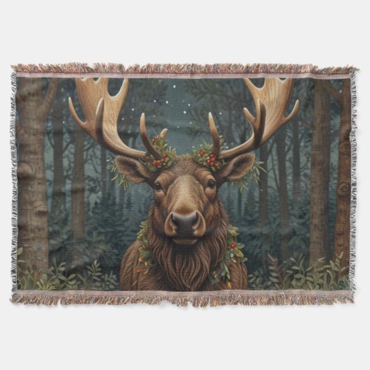 Retro vintage Kerstmoeras Deken (Voorkant)