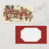 Retro Vintage-kerstnaalden toevoegen berichtkaart Visitekaartje (Voorkant / Achterkant)