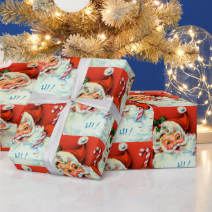 Retro Vintage - kerstnamerammer Cadeaupapier