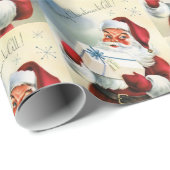 Retro Vintage - kerstnamerammer Cadeaupapier (Rol Hoek)