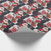 Retro Vintage - kerstnamerammer Cadeaupapier (Hoek)