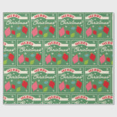 Retro Vintage-kerstpapier Cadeaupapier (Vlak)