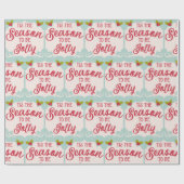 Retro Vintage-kerstpapier Cadeaupapier (Vlak)