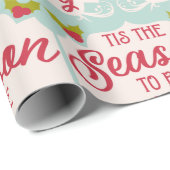 Retro Vintage-kerstpapier Cadeaupapier (Rol Hoek)