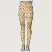 Retro Vintage-kerstpatroon Leggings (Voorkant)