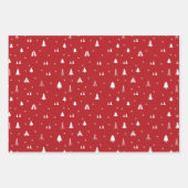 Retro Vintage-kerstpatroon Santa claus Wrappi Inpakpapier Vel (Voorkant 2)