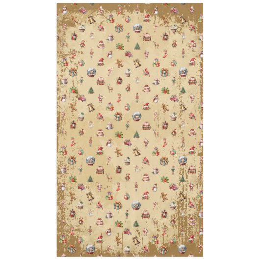 Retro Vintage-kerstpatroon Tafelkleed (Voorkant)