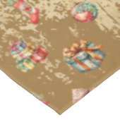 Retro Vintage-kerstpatroon Tafelkleed (Gekanteld)