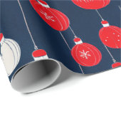 Retro Vintage-kerstreclentpatroon Cadeaupapier (Rol Hoek)