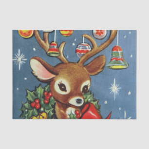 retro Vintage kerstreder Holiday tissue Tissuepapier