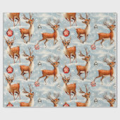 Retro Vintage Kerstrendier 3 inpakpapier (Vlak)