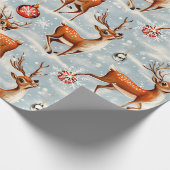 Retro Vintage Kerstrendier 3 inpakpapier (Hoek)