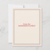 Retro Vintage Kerstrendier Gepersonaliseerd Notitiekaartje (Achterkant)