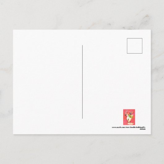 retro vintage Kerstrendier Vakantie briefkaart (Achterkant)