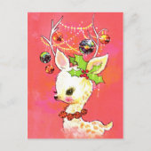 retro vintage Kerstrendier Vakantie briefkaart (Voorkant)