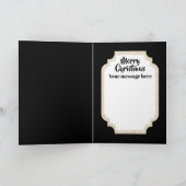 Retro vintage kerstrendieren voeg berichtkaart toe feestdagen kaart (Binnen)