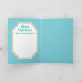 Retro vintage kerstrendieren voeg berichtkaart toe feestdagen kaart (Binnen)