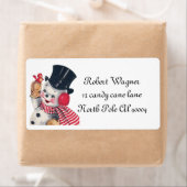 retro vintage kerstsnowman label (Insitu)