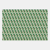 retro vintage kerstsnowmen Holiday Inpakpapier Vel (Voorkant 3)