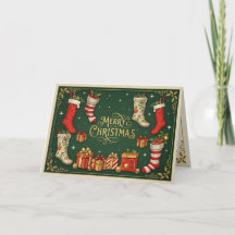 Retro vintage kerstsokken