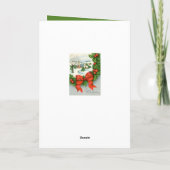 retro vintage kerststad voeg sentiment toe feestdagen kaart (Achterkant)