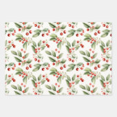 Retro Vintage kerstvakantie cadeau Inpakpapier Vel (Voorkant 3)