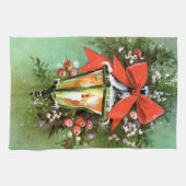 retro vintage kerstvakantie lamp theedoek (Horizontaal)