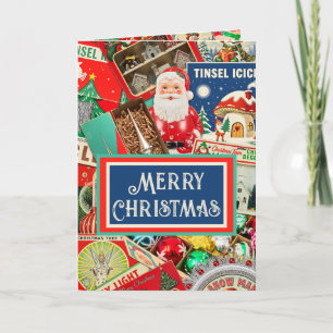 Retro Vintage Kerstversieringen II Kaart