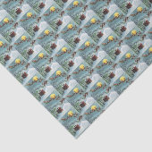 retro vintage kerstvliegende kerstvliegende Kerstm Tissuepapier (Detail)