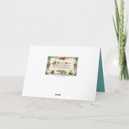 Retro vintage Kerstvriendschap sentiment Kaart (Achterkant)