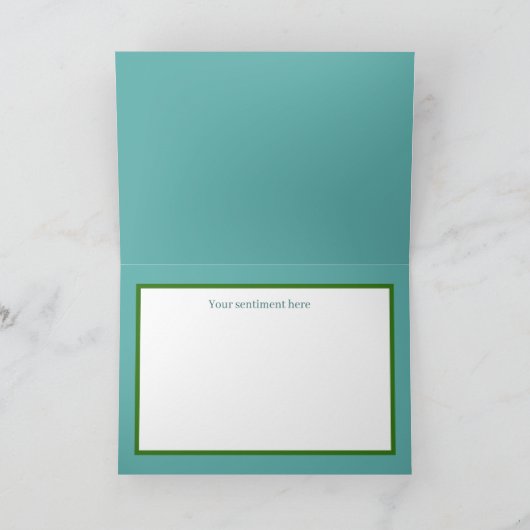 Retro vintage Kerstvriendschap sentiment Kaart (Binnen)