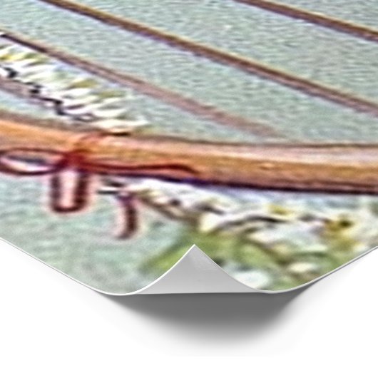 Retro vintage kerstzuster Holiday poster (Hoek)