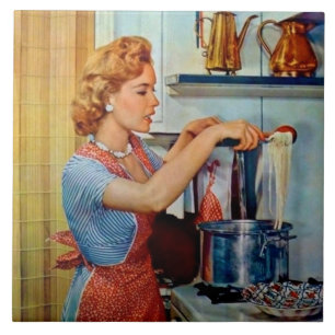 retro vintage keuken decoratie tegeltje