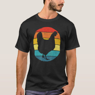 Retro Vintage Kippenboerderij Pluimvee Boer Gesche T-shirt