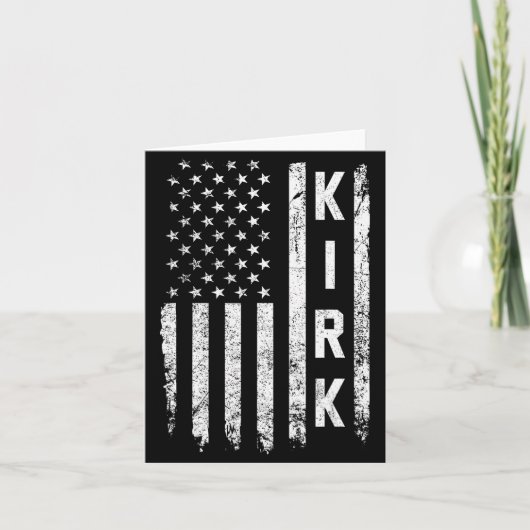 Retro Vintage Kirk Us Flag  Kaart (Voorkant)