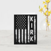 Retro Vintage Kirk Us Flag  Kaart (Gele Bloem)