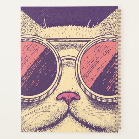 Retro Vintage Kitty Planner (Achterkant)