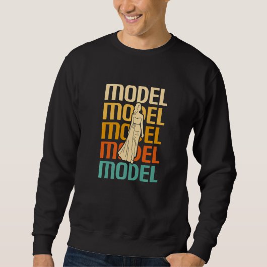 Retro Vintage Klassiek Model Modellering Trui (Voorkant)