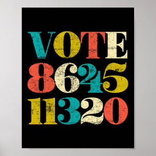 Retro Vintage Kleur Stem 8645 11320 Anti Trump Ste Poster