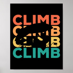 Retro Vintage Klimcadeau Voor Klimmers Poster