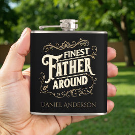 Retro Vintage Koele Elegante Typografie Vader Cita Heupfles