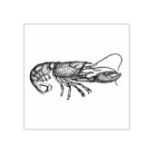 Retro Vintage Kreeft Afbeelding Rubberstempel (Afrduk)