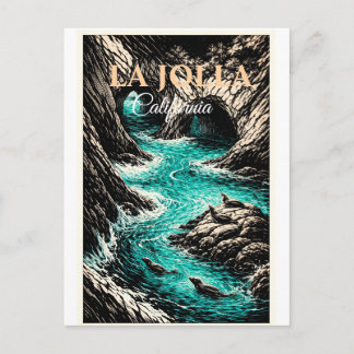 Retro Vintage La Jolla California Travel Postcard Briefkaart