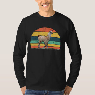 Retro Vintage Lama Dierenliefhebber Dierenverzorge T-shirt