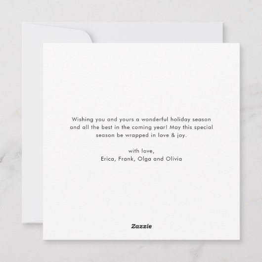 Retro Vintage Landhuis Kerstboom Feestdagenkaart (Achterkant)